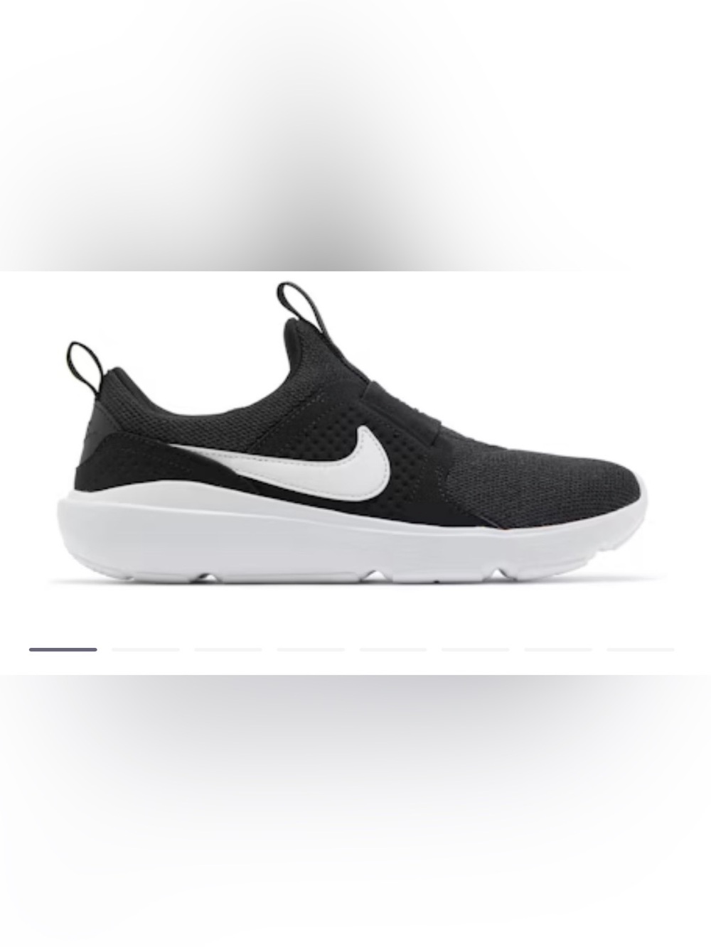 NIKE Black & White Slip-On Sneaker VG2 Women’s 10 Comfort Shoes Sneakers